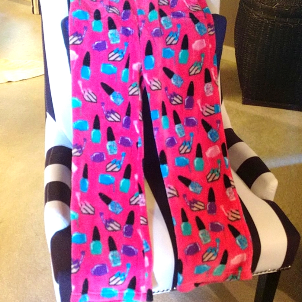 Candy Pink Nail Polish PJ pants 14/16 Pink